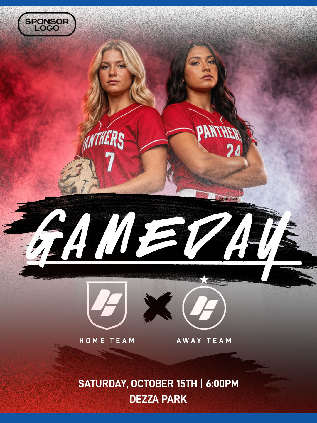 Amsterdam Game Day graphic template