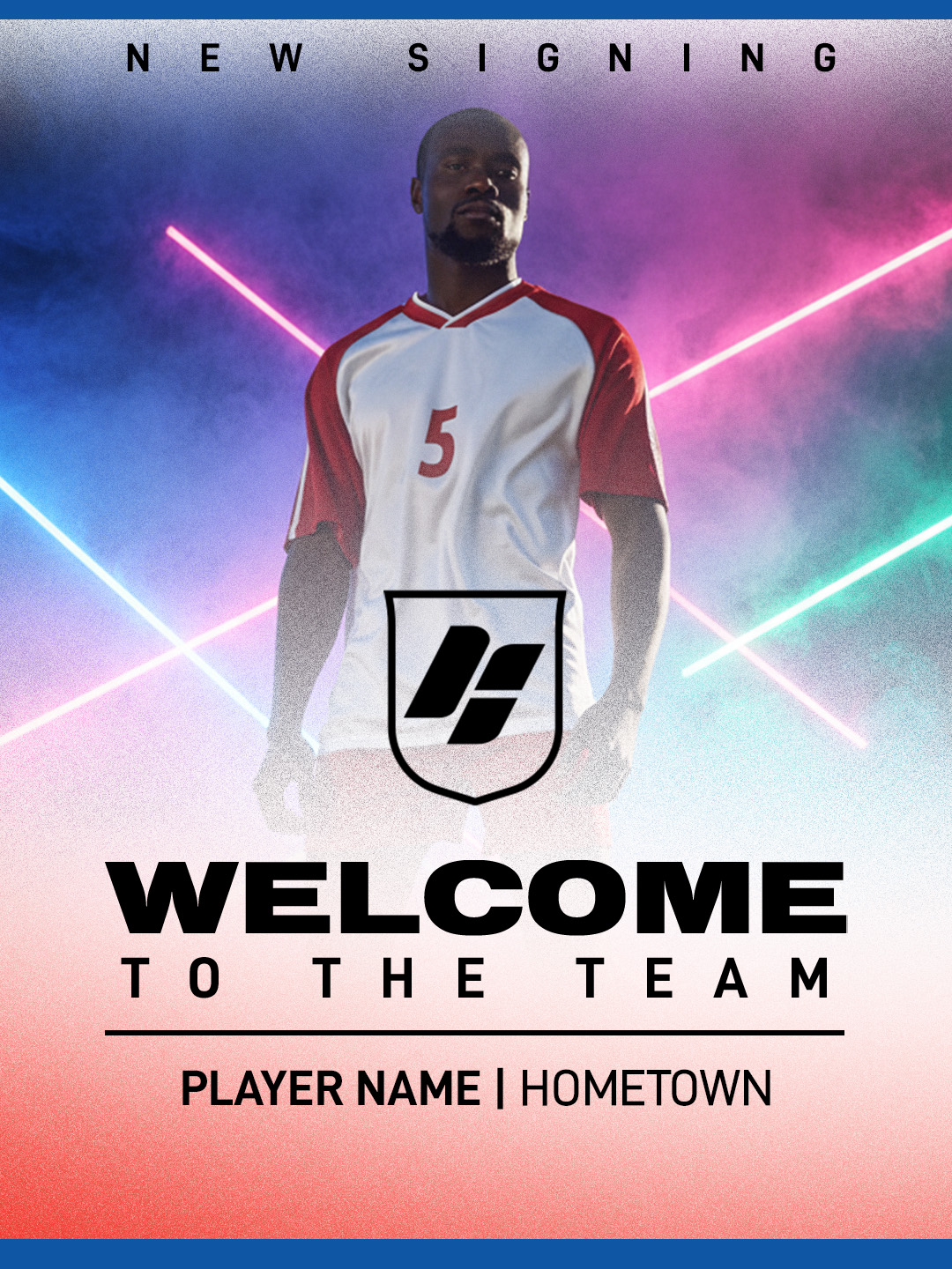 New York New Signing graphic template