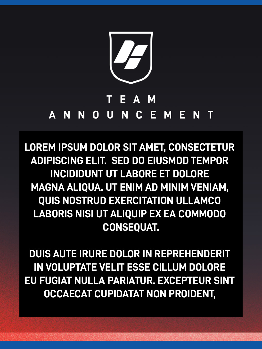 Team Announcement thumbnail